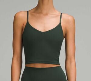 Lululemon Align Cropped Cami Tank Top Light Support, A/B Cup Legacy Green 2